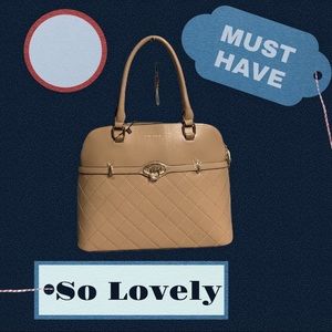 🎊🛍NWT The Perfect Ellen Tracy Tan Dome Purse  Shoulder Bag